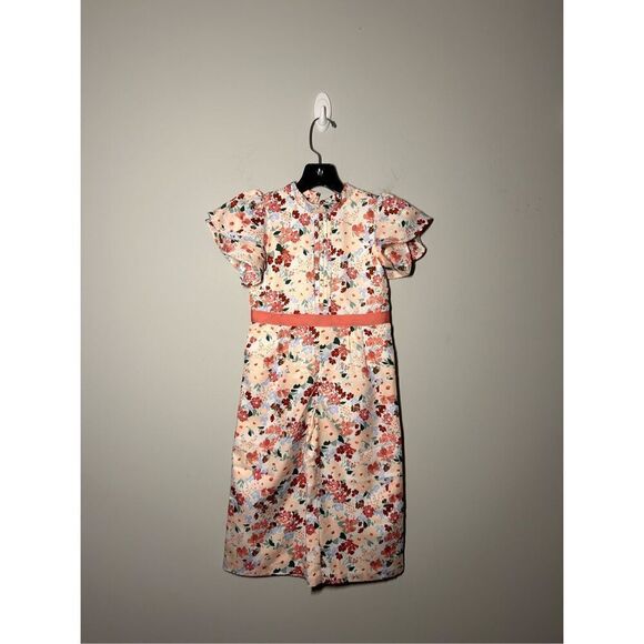 Janie and Jack flowered jumpsuit size 4 C20-10 - Picture 1 of 3